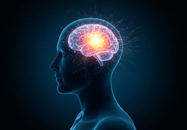 Person feeling anxious, mind stuck in a state of high alert