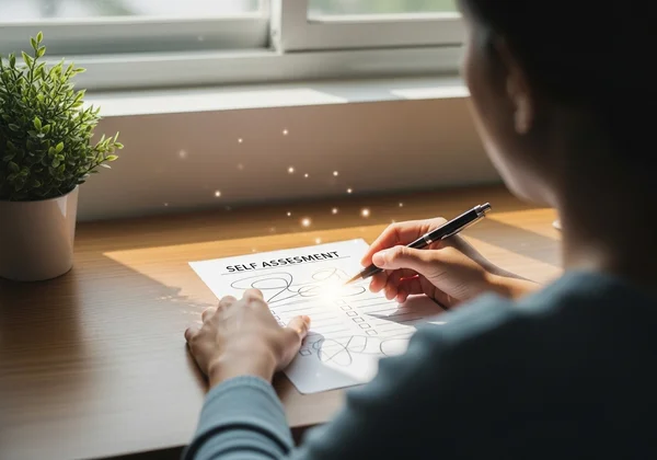 Person completing self assessment form